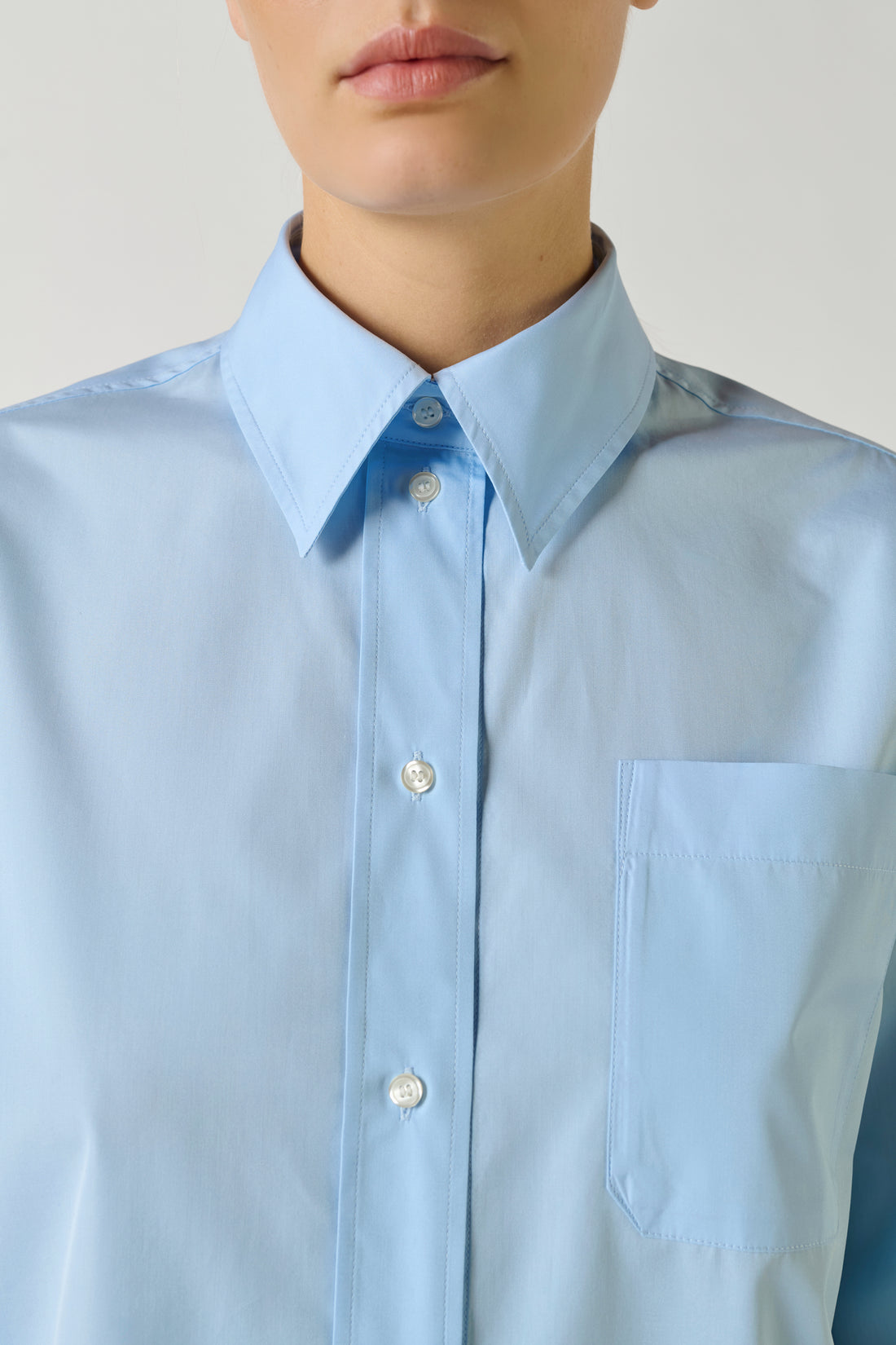 Chemise Saphir - Bleu Ciel - Coton - Femme