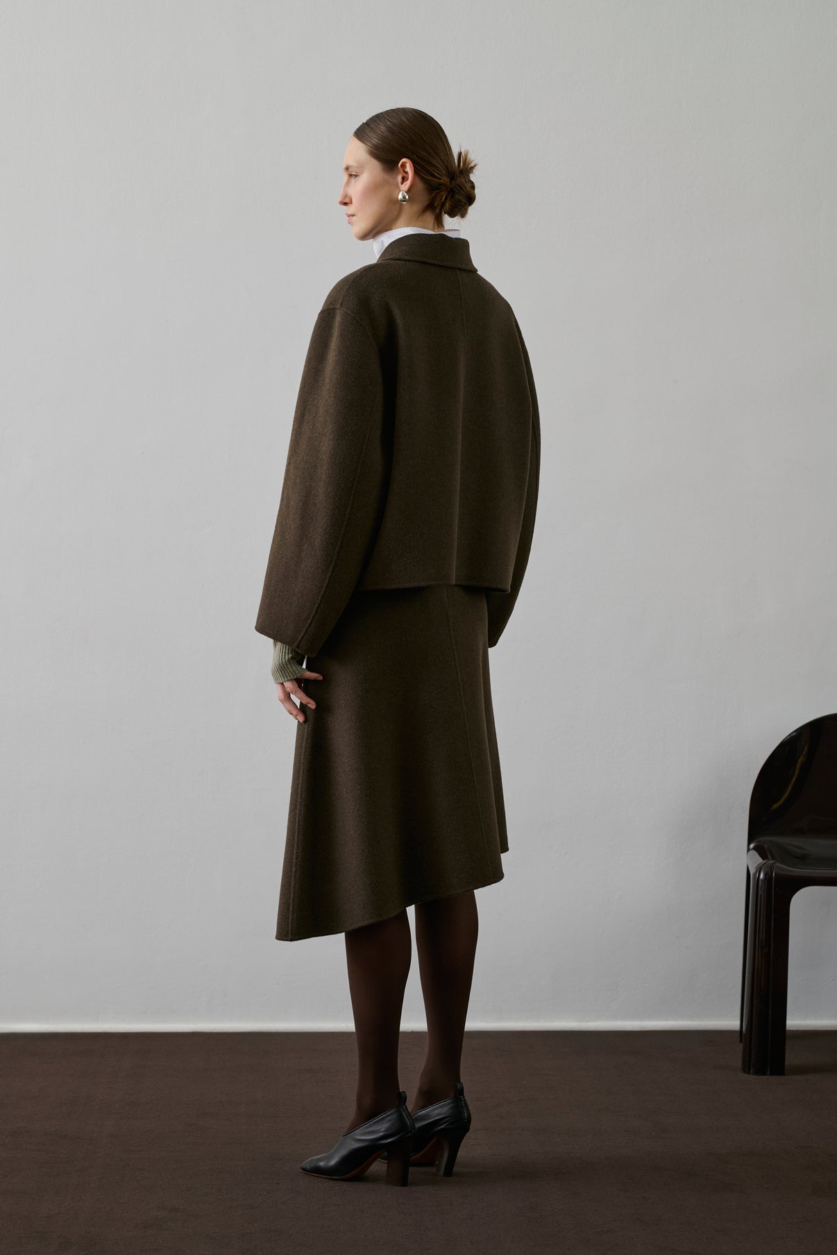 Manteau Gyoda - Kaki Brun - Laine - Femme vue 6