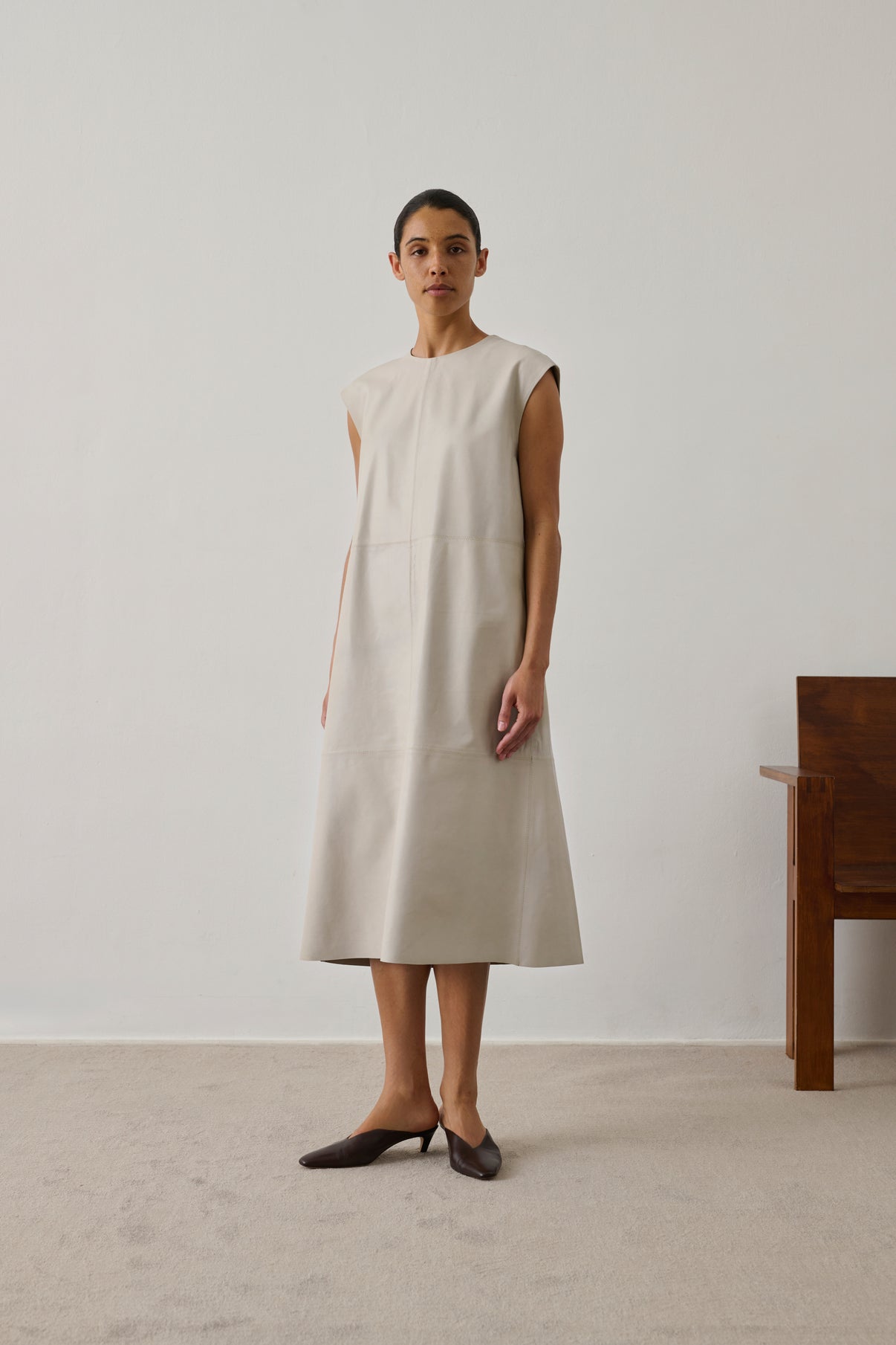 Robe Sofia - Mastic - Cuir - Femme vue 4