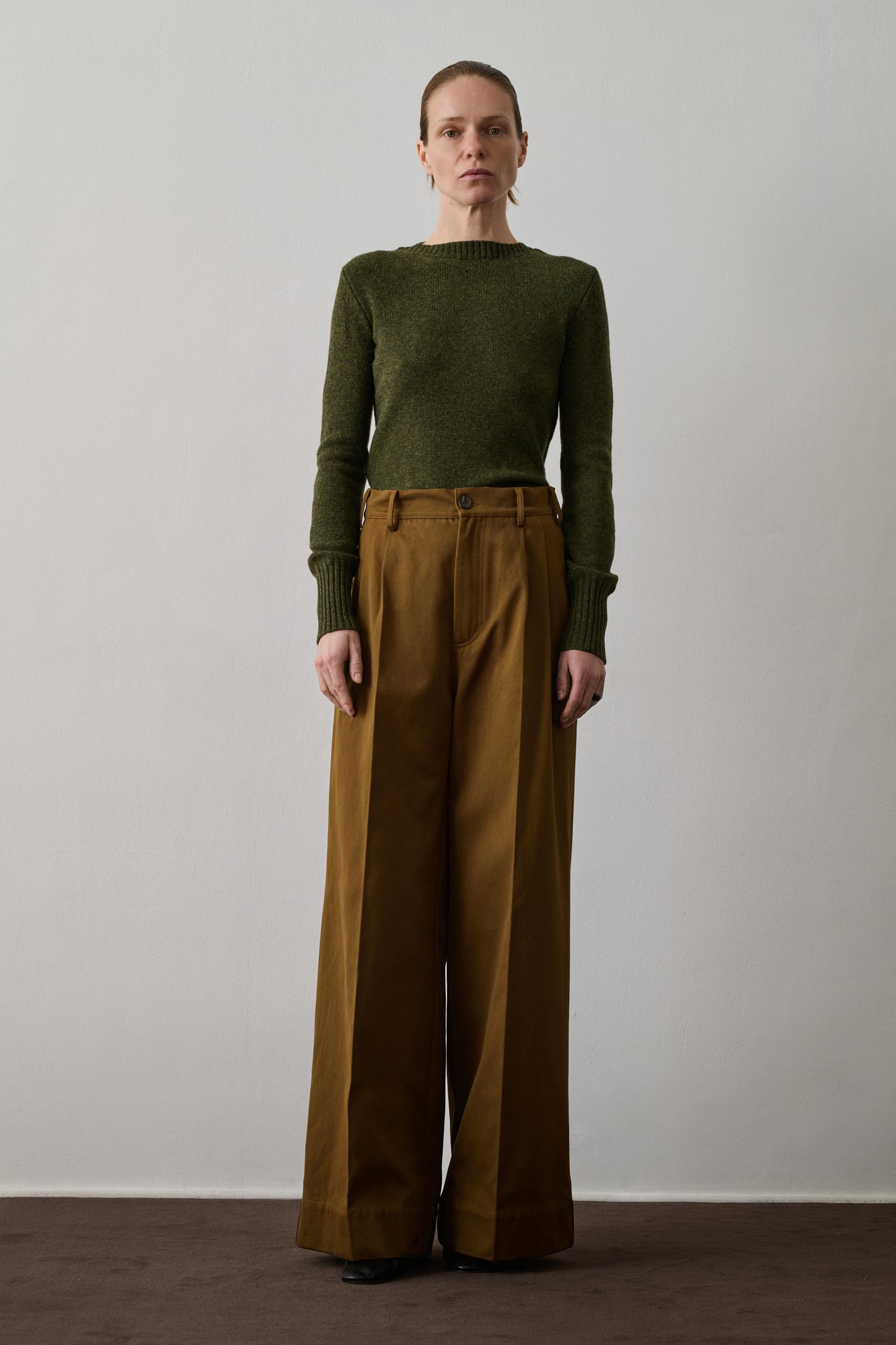 Pantalon Frejus - Kaki/Bronze - Coton - Femme